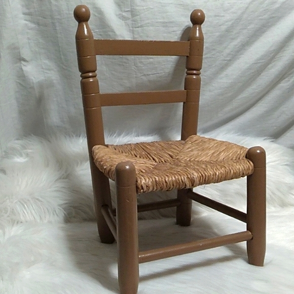 Antique Childs Chair Other - SALE! RARE! Antique French Oak Shaker Style Childs Chair W/Rush Seat